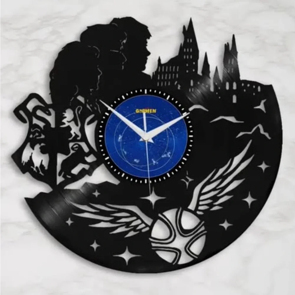 Harry Potter Wizarding World Vinyl Record Die-Cut 11.8 X 11.8 Silent Wall Clock